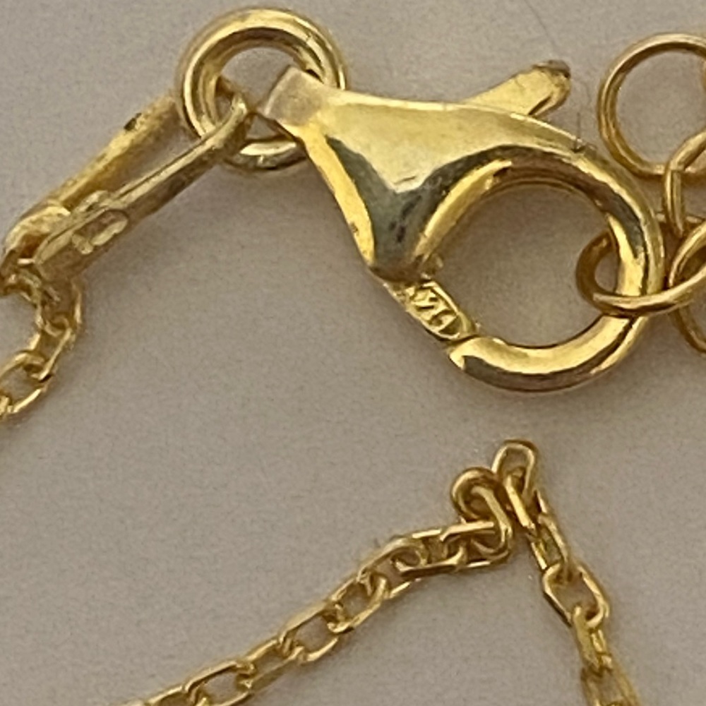 ๐ฆ925 silver butterfly necklace sapphire cz stone handmade 18k yellow gold plated - Picture 4 of 5